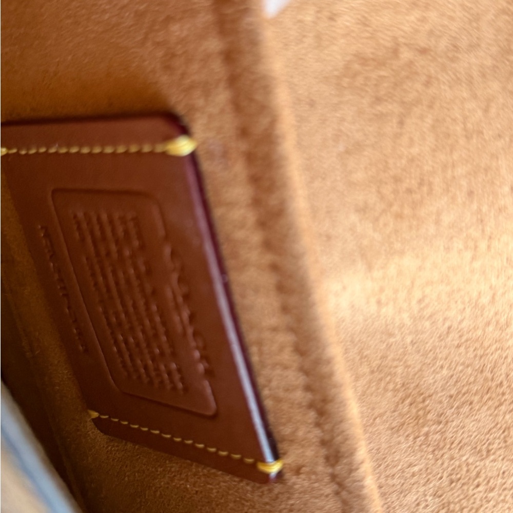 Coach Two-Tone Signature Chain Crossbody in Brown and Black - Picture 4 of 5